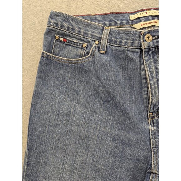 Vintage Tommy Hilfiger Jeans Womens 14 Blue Denim Boyfriend Relaxed Fit 00s - Picture 2 of 15